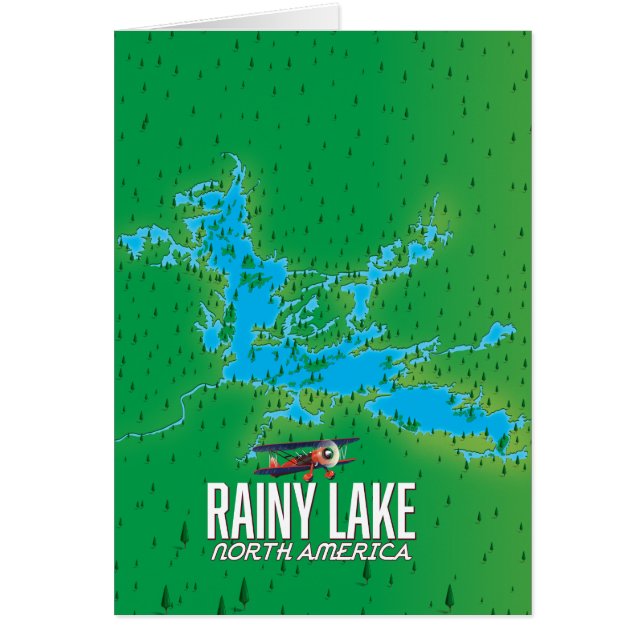 Rainy Lake North American Lake Map (Vorne)