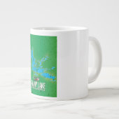 Rainy Lake North American Lake Map Jumbo-Tasse (Vorderseite Rechts)