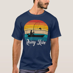 Rainy Lake Souvenirs Geschenke Angeln Vintages Ges T-Shirt