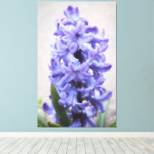 Rainy Lila Hyacinth Wrapped Canvas Leinwanddruck (Insitu (Holzboden))