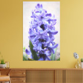 Rainy Lila Hyacinth Wrapped Canvas Leinwanddruck (Insitu (Wohnzimmer))