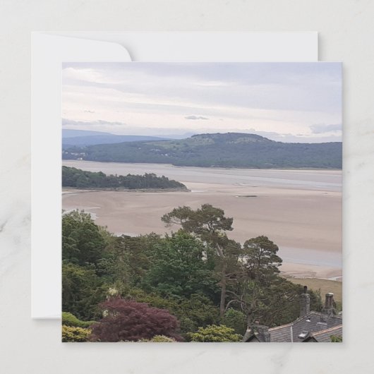 Rainy Morecambe Bay Flat Card (Vorderseite)