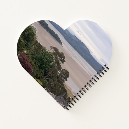 Rainy Morecambe Bay Herz Notizblock (Rückseite)