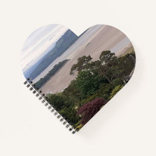 Rainy Morecambe Bay Herz Notizblock