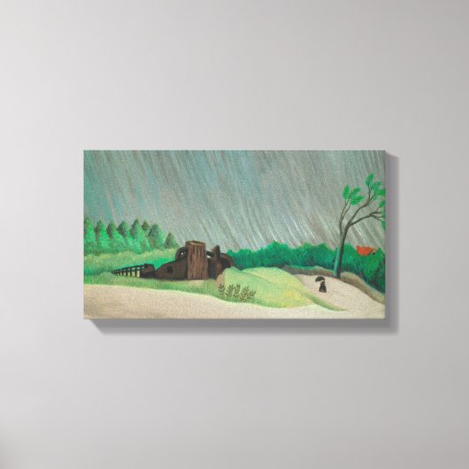 Rainy Morning Henri Rousseau, Vintage Kunst Leinwanddruck (Vorderseite)