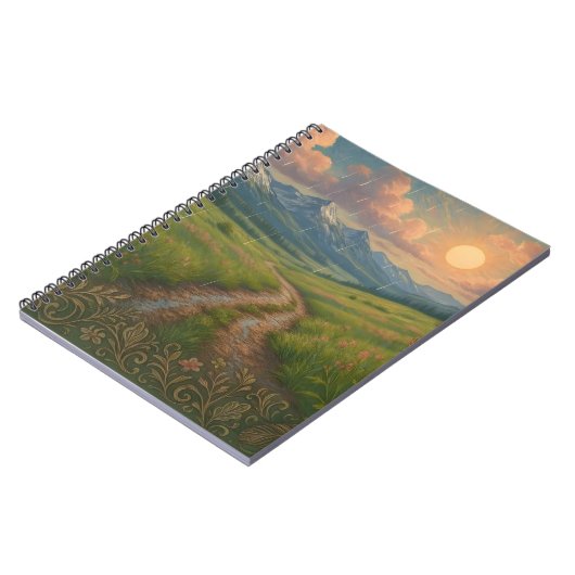 Rainy Mountain Morning Notizblock (Linke Seite)