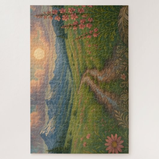 Rainy Mountain Morning Puzzle (Vertikal)