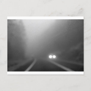 Rainy night - Annäherung an die Scheinwerfer Postkarte