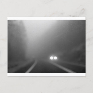 Rainy night - Annäherung an die Scheinwerfer Postkarte