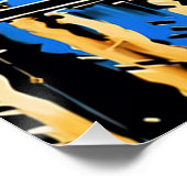 Rainy Night in Paris: Vintages Café Poster (Ecke)