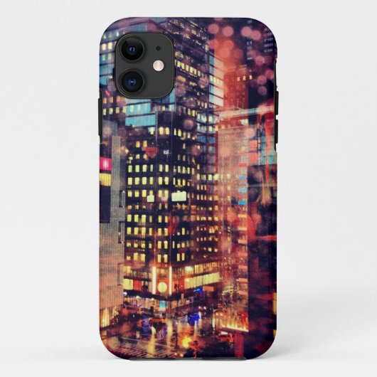 Rainy NYC iPhone Case (Rückseite)