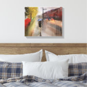 RAINY PARIS WATERCOLOR CANVAS DRINT LEINWANDDRUCK (Insitu (Schlafzimmer))