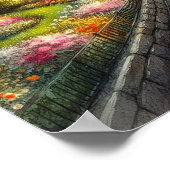 Rainy Park Scene Poster (Ecke)