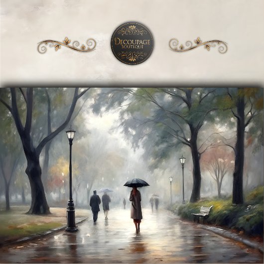 Rainy Park Seidenpapier