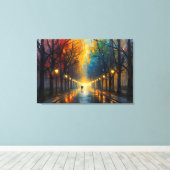 Rainy Park Walk Canvas Art | Home Wall Art Leinwanddruck (Insitu (Holzboden))