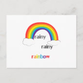 Rainy Rainy Rainbow Postkarte (Vorderseite)