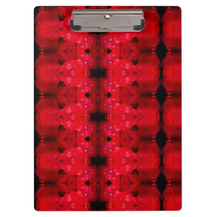 Rainy Red Dianthus Ikat 4 Klemmbrett