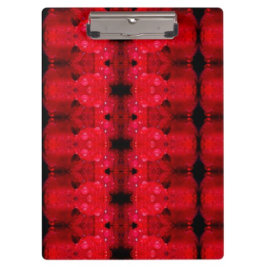 Rainy Red Dianthus Ikat 4 Klemmbrett (Vorderseite)