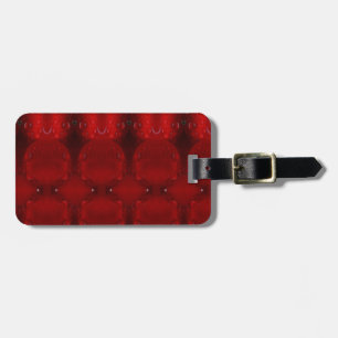 Rainy Red Dianthus Ikat 6 Gepäckanhänger
