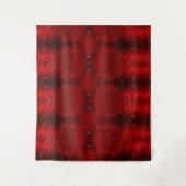 Rainy Red Dianthus Ikat 6 Wandteppich (Vorderseite)