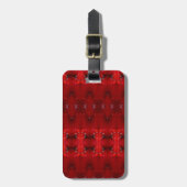 Rainy Red Dianthus Ikat Auch Gepäckanhänger (Vorderseite vertikal)