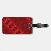Rainy Red Dianthus Ikat Auch Gepäckanhänger (Rückseite horizontal)
