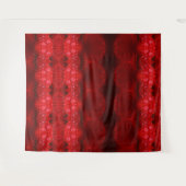 Rainy Red Dianthus Ikat Too Wandteppich (Vorderseite (Horizontal))