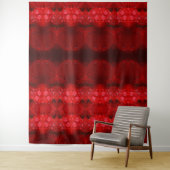 Rainy Red Dianthus Ikat Too Wandteppich (Beispiel)