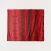 Rainy Red Dianthus Ikat Wandteppich (Vorderseite (Horizontal))