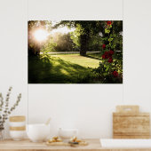 Rainy roses canvas poster (Küche)