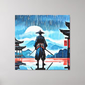 Rainy Samurai: Stille Vigil Leinwanddruck (Vorderseite)