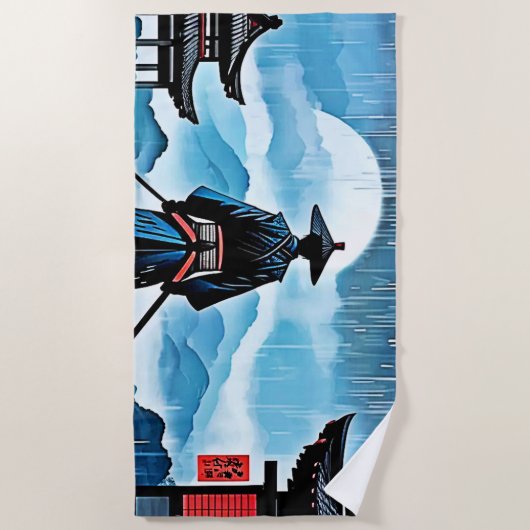 Rainy Samurai: Stille Vigil Strandtuch (Vorderseite)