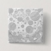 Rainy Sky Gray Polka Dots Button (Vorderseite)