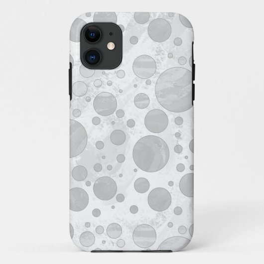 Rainy Sky Gray Polka Dots Case-Mate iPhone Hülle (Rückseite)
