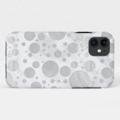 Rainy Sky Gray Polka Dots Case-Mate iPhone Hülle (Rückseite (Horizontal))