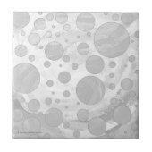Rainy Sky Gray Polka Dots Fliese (Vorderseite)