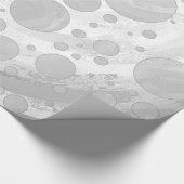 Rainy Sky Gray Polka Dots Geschenkpapier (Ecke)