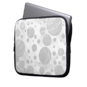 Rainy Sky Gray Polka Dots Laptopschutzhülle (Vorderseite Links)