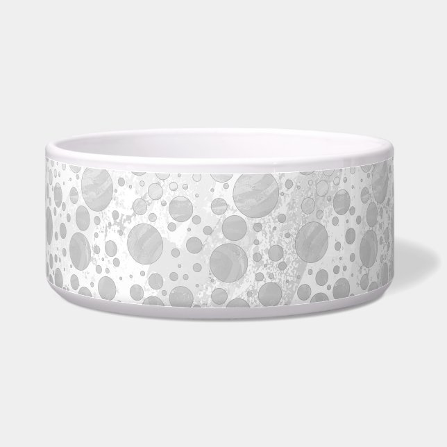 Rainy Sky Gray Polka Dots Napf (Rechts)
