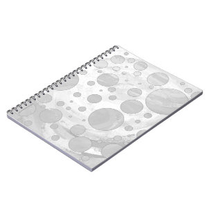 Rainy Sky Gray Polka Dots Notizblock