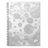Rainy Sky Gray Polka Dots Notizblock (Vorderseite)