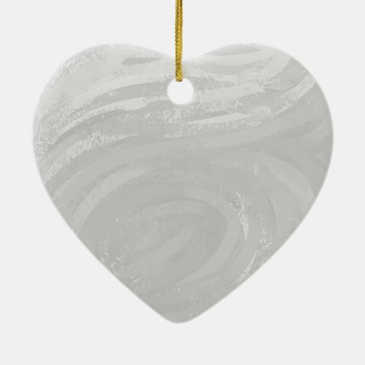 Rainy Sky Gray Swirl Keramikornament (Hinten)
