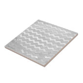 Rainy Sky Gray Zickzack Pattern Fliese (Seite)