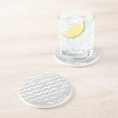 Rainy Sky Gray Zickzack Pattern Getränkeuntersetzer (Seite)