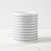 Rainy Sky Gray Zickzack Pattern Jumbo-Tasse (Vorderseite)