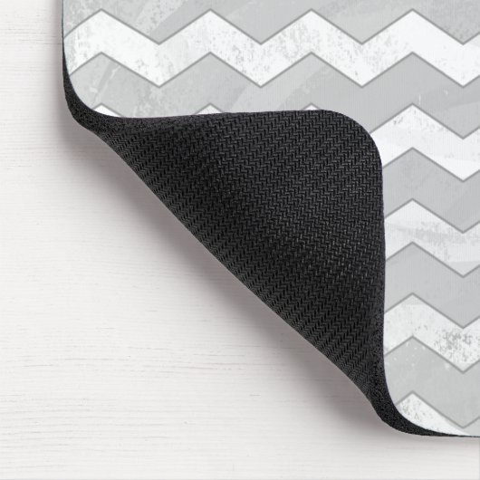 Rainy Sky Gray Zickzack Pattern Mousepad (Ecke)