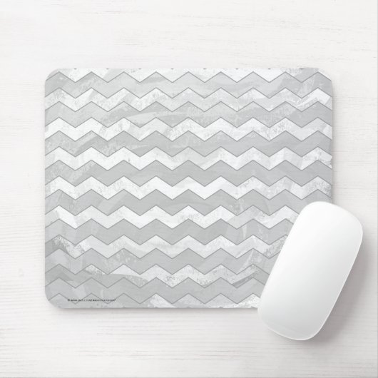 Rainy Sky Gray Zickzack Pattern Mousepad (Mit Mouse)