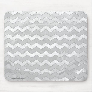 Rainy Sky Gray Zickzack Pattern Mousepad