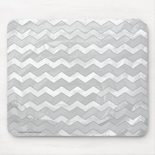 Rainy Sky Gray Zickzack Pattern Mousepad (Vorne)