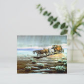RAINY STAGECOACH von SHARON SHARPE Postkarte (Stehend Vorderseite)
